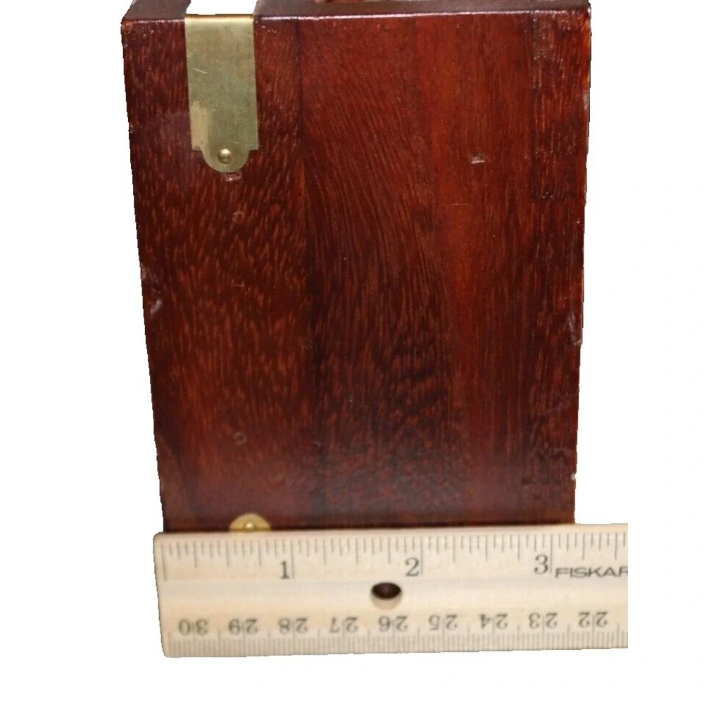 Pen/pencil holder/shadow box with cutty sark 1869 sailing ship wood Vintage